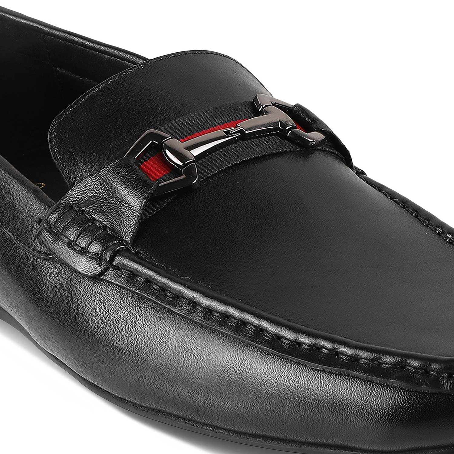 The Ondrive Black Men's Leather Driving Loafers Tresmode - Tresmode
