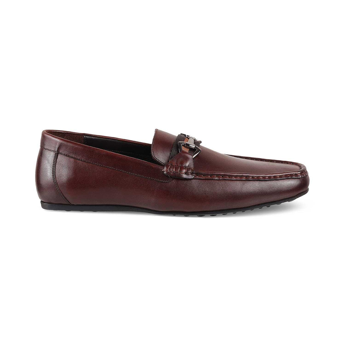 The Ondrive Brown Men's Leather Driving Loafers Tresmode - Tresmode