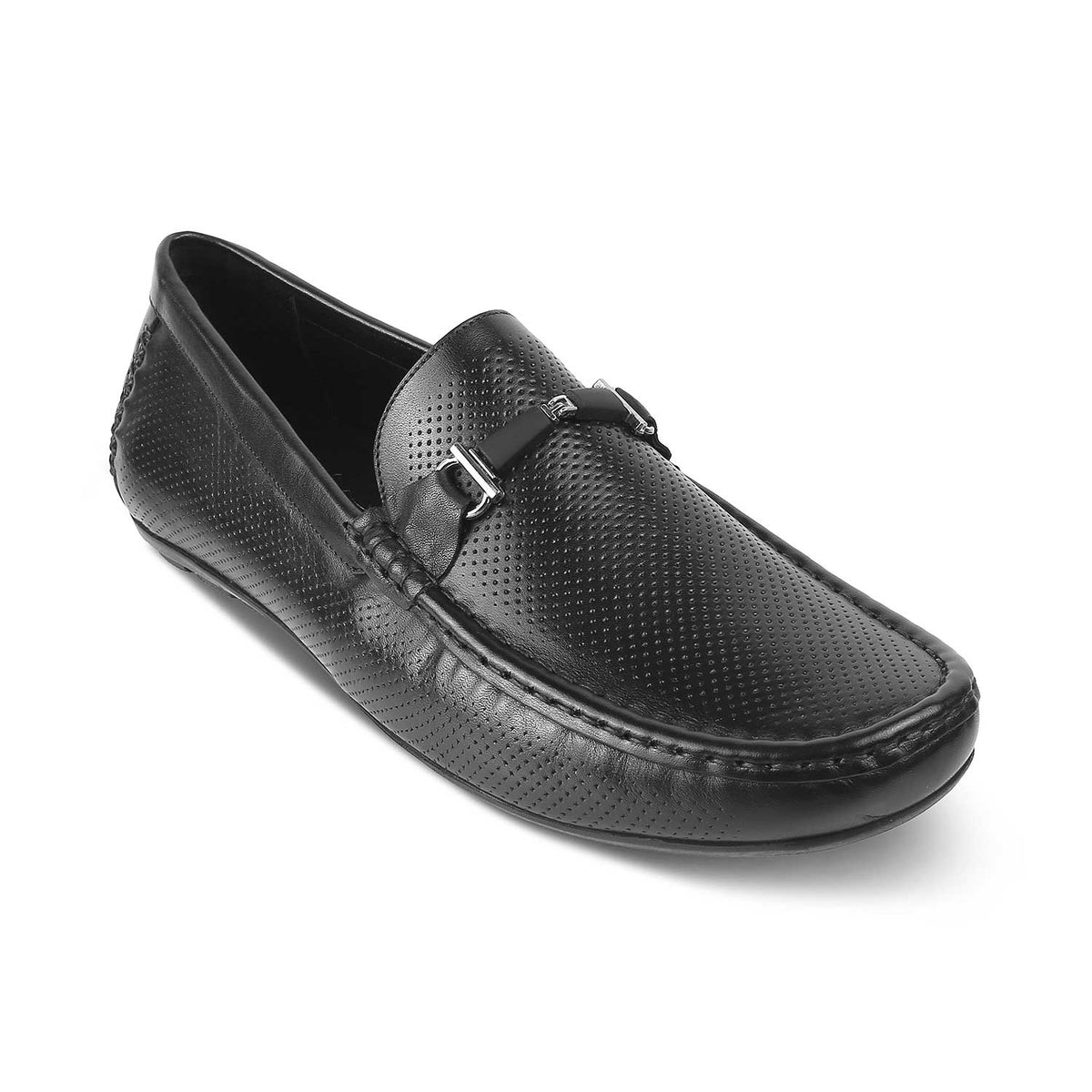 The Open Black Men's Leather Loafers - Tresmode