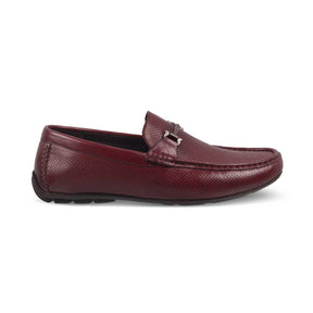 The Osteel-2 Wine Men's Leather Loafers - Tresmode