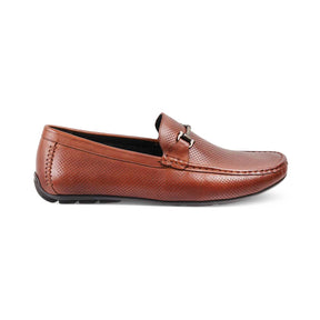 The Osteel Tan Men's Leather Loafers - Tresmode