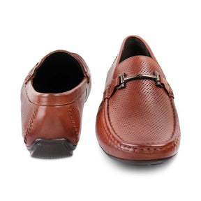 The Osteel Tan Men's Leather Loafers - Tresmode