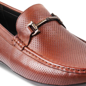 The Osteel Tan Men's Leather Loafers - Tresmode