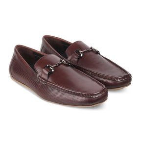 The Otter Brown Men's Leather Driving Loafers Tresmode - Tresmode