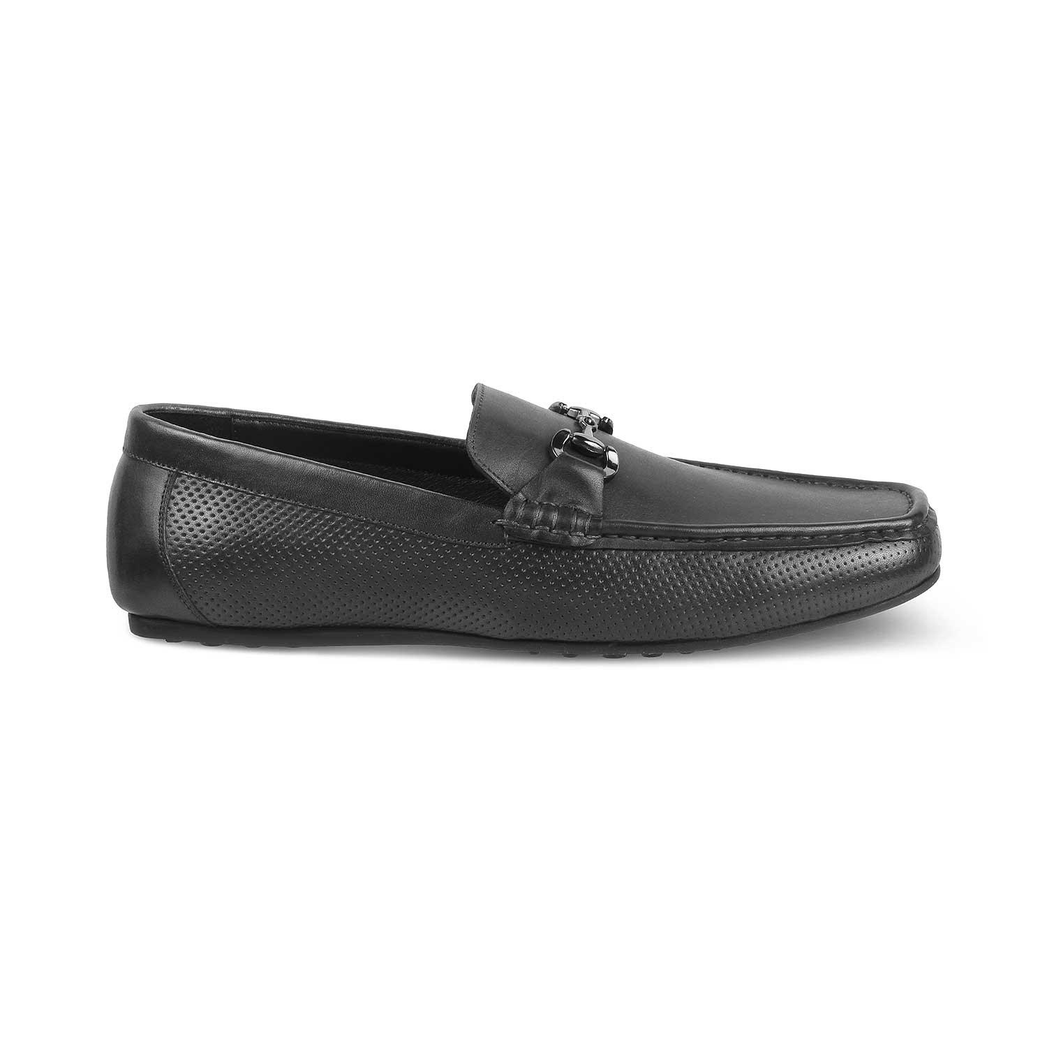 The Otter Grey Men's Leather Driving Loafers Tresmode - Tresmode