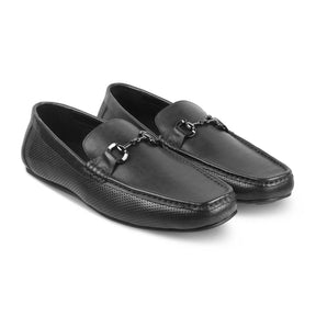 The Otter Grey Men's Leather Driving Loafers Tresmode - Tresmode