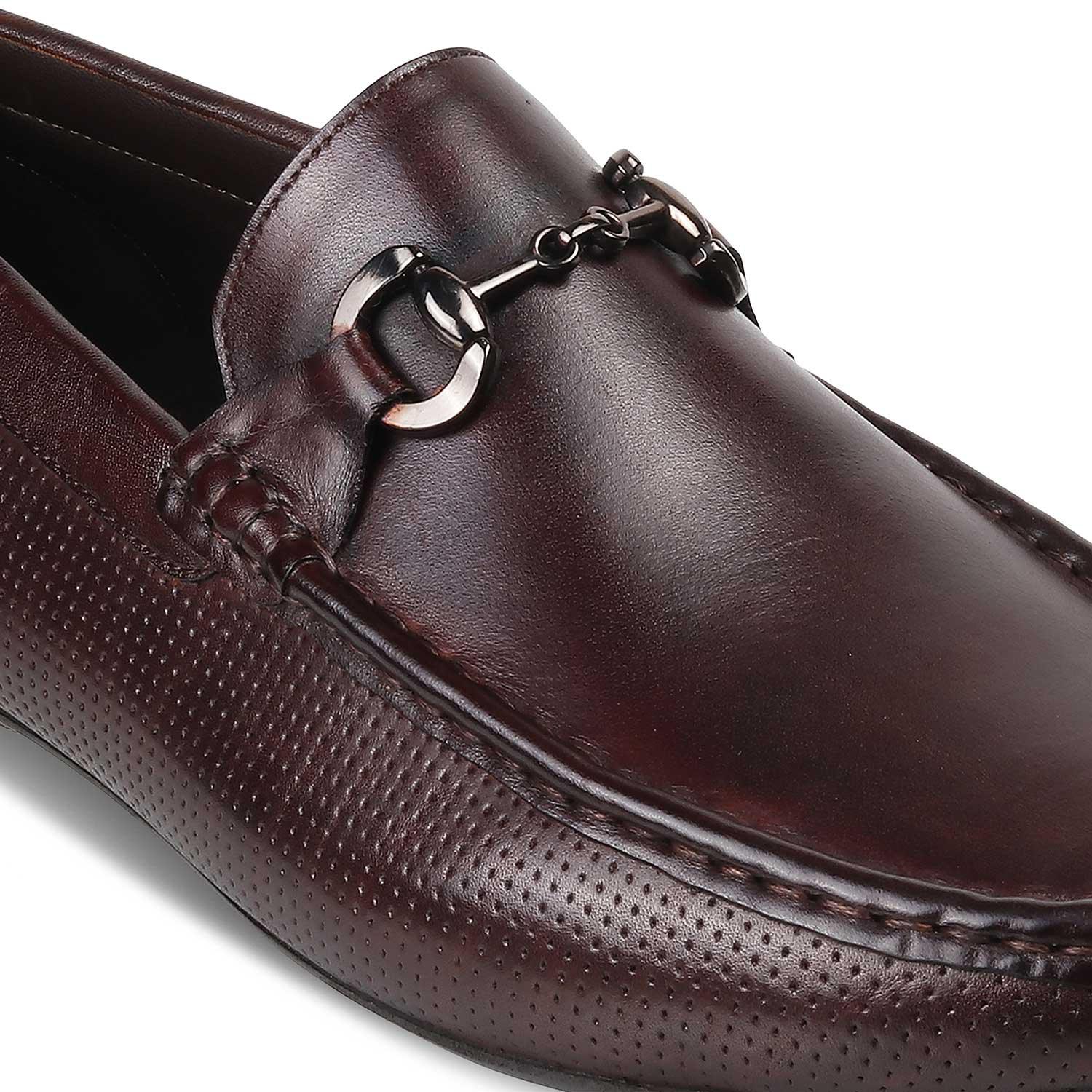 The Otterdam Brown Men's Leather Driving Loafers - Tresmode