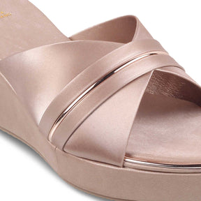 The Patty Pink Women's Dress Wedge Heel Sandals Tresmode - Tresmode