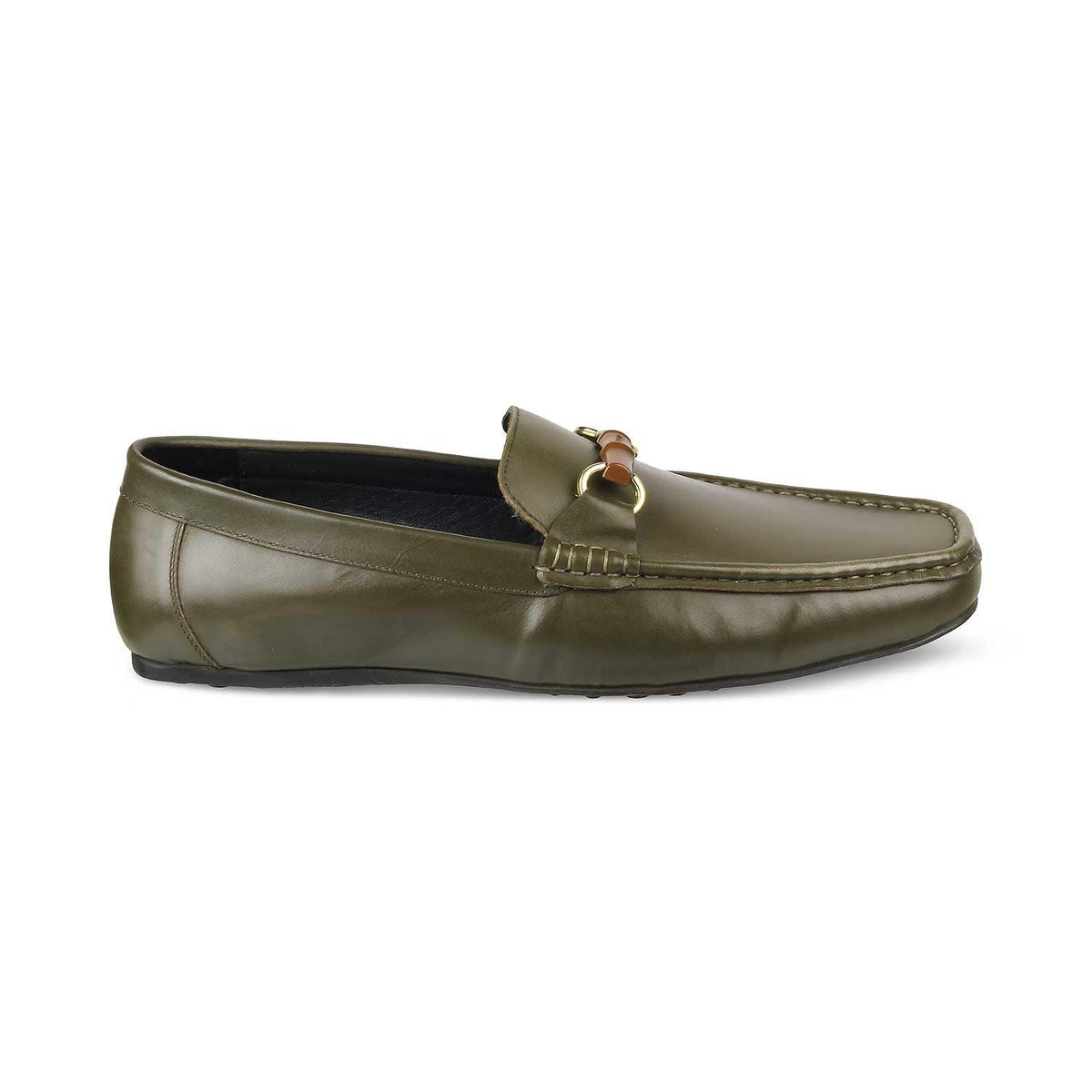 The Porter-2 Green Men's Leather Loafers Tresmode - Tresmode