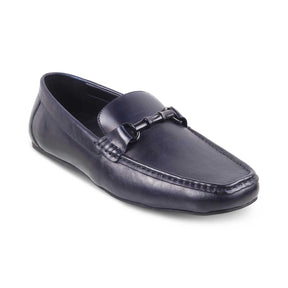 The Porter Navy Men's Leather Loafers Tresmode - Tresmode