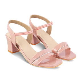 The Rachel Pink Women's Dress Block Heel Sandals Tresmode - Tresmode