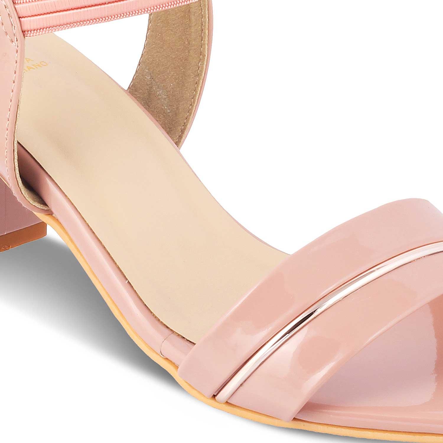 The Rachel Pink Women's Dress Block Heel Sandals Tresmode - Tresmode