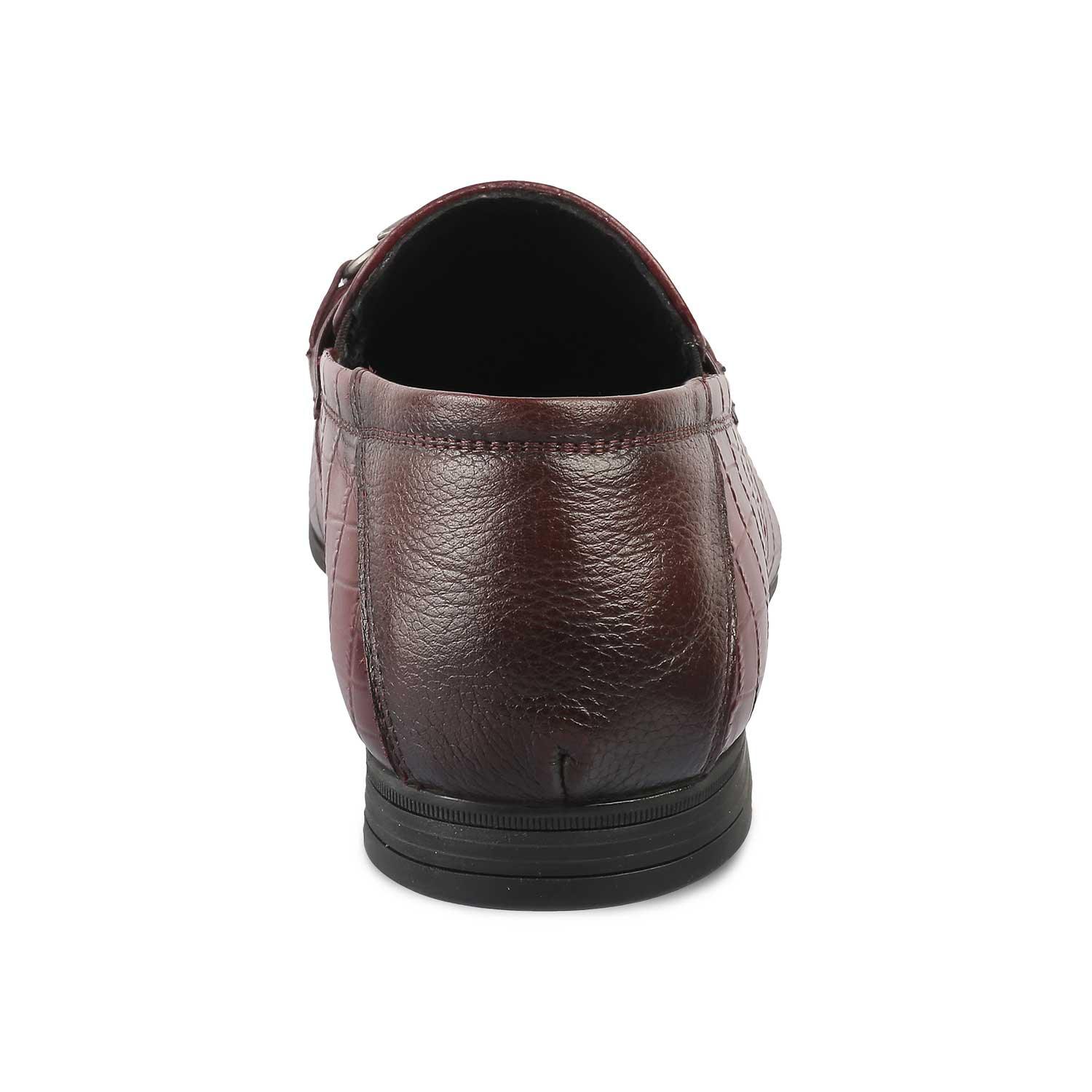 The Reptile Wine Mens Leather Loafers - Tresmode