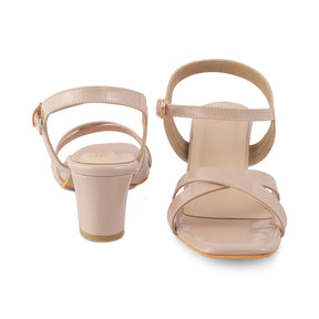 The Rochelle Beige Women's Dress Block Heel Sandals Tresmode - Tresmode