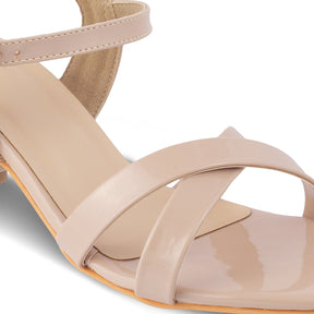 The Rochelle Beige Women's Dress Block Heel Sandals Tresmode - Tresmode