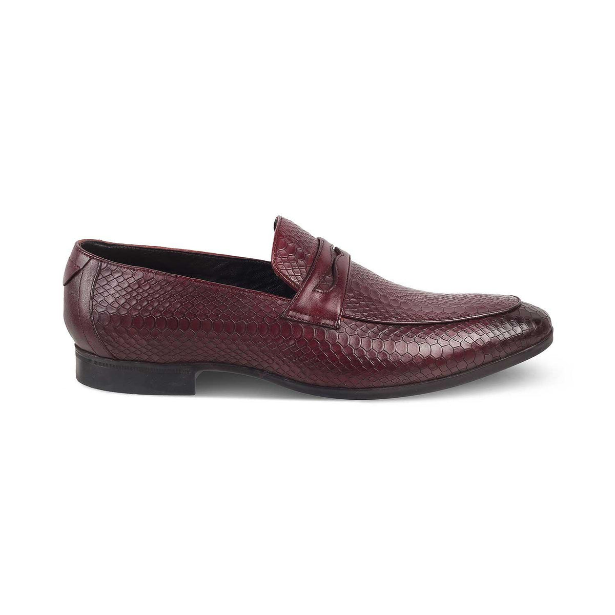 The Rosnake Wine Men's Leather Loafers Tresmode - Tresmode