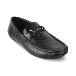 The Rottervam Black Mens Driving Leather Loafer - Tresmode