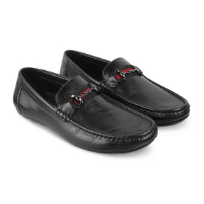 The Rottervam Black Mens Driving Leather Loafer - Tresmode