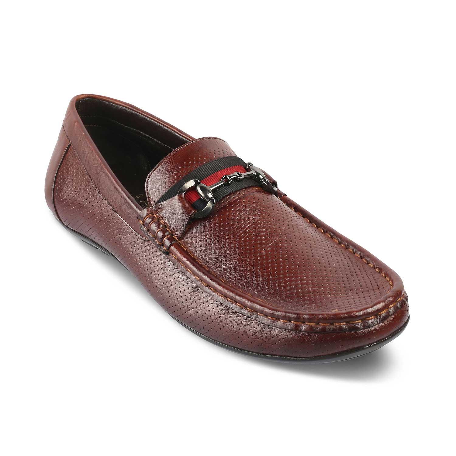 The Rottervam Brown Mens Driving Leather Loafer - Tresmode