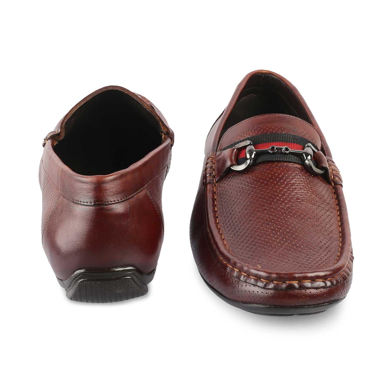 The Rottervam Brown Mens Driving Leather Loafer - Tresmode