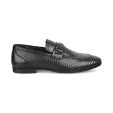 The Rytom Black Men's Leather Loafers Tresmode - Tresmode