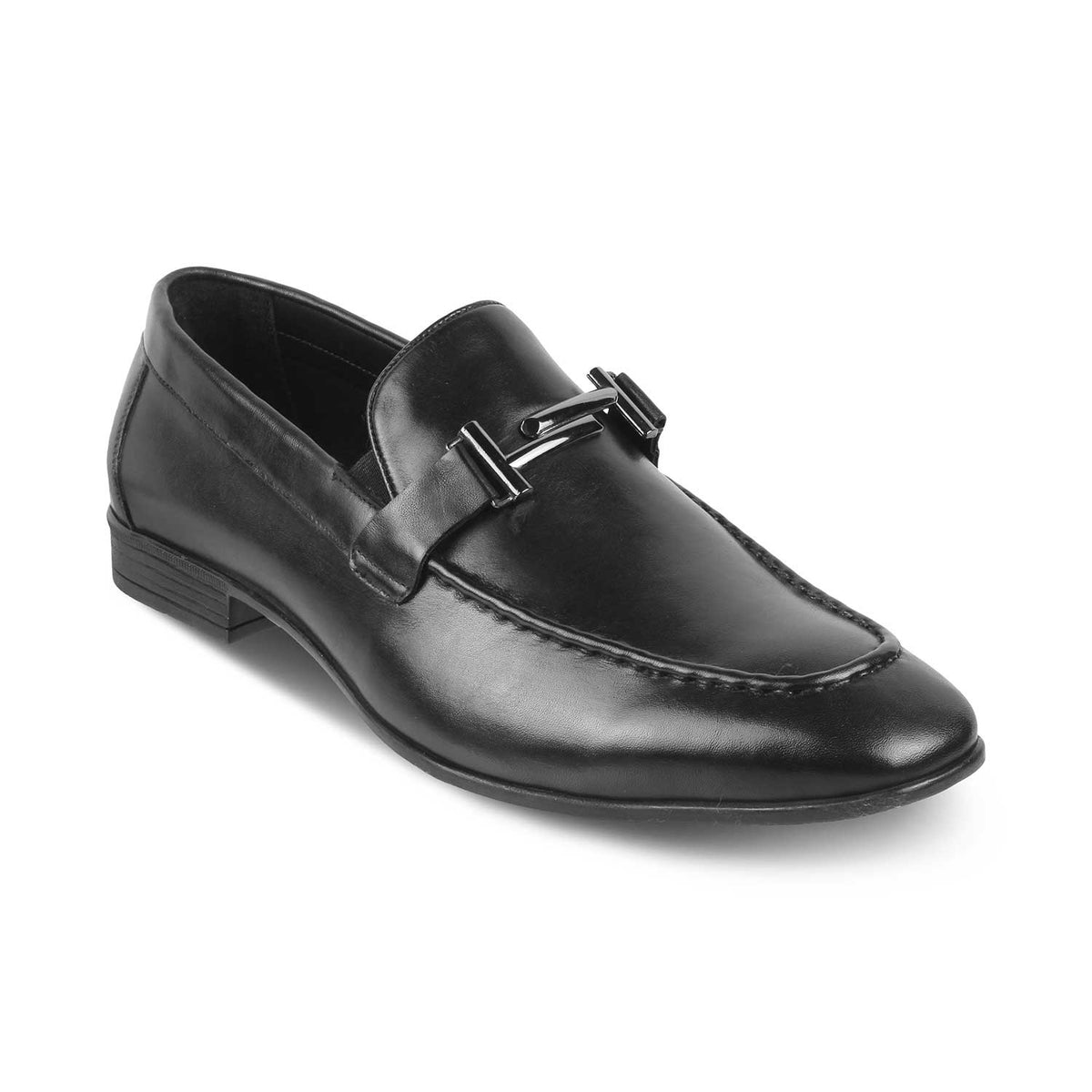 The Salperton Black Men's Leather Loafers Tresmode - Tresmode