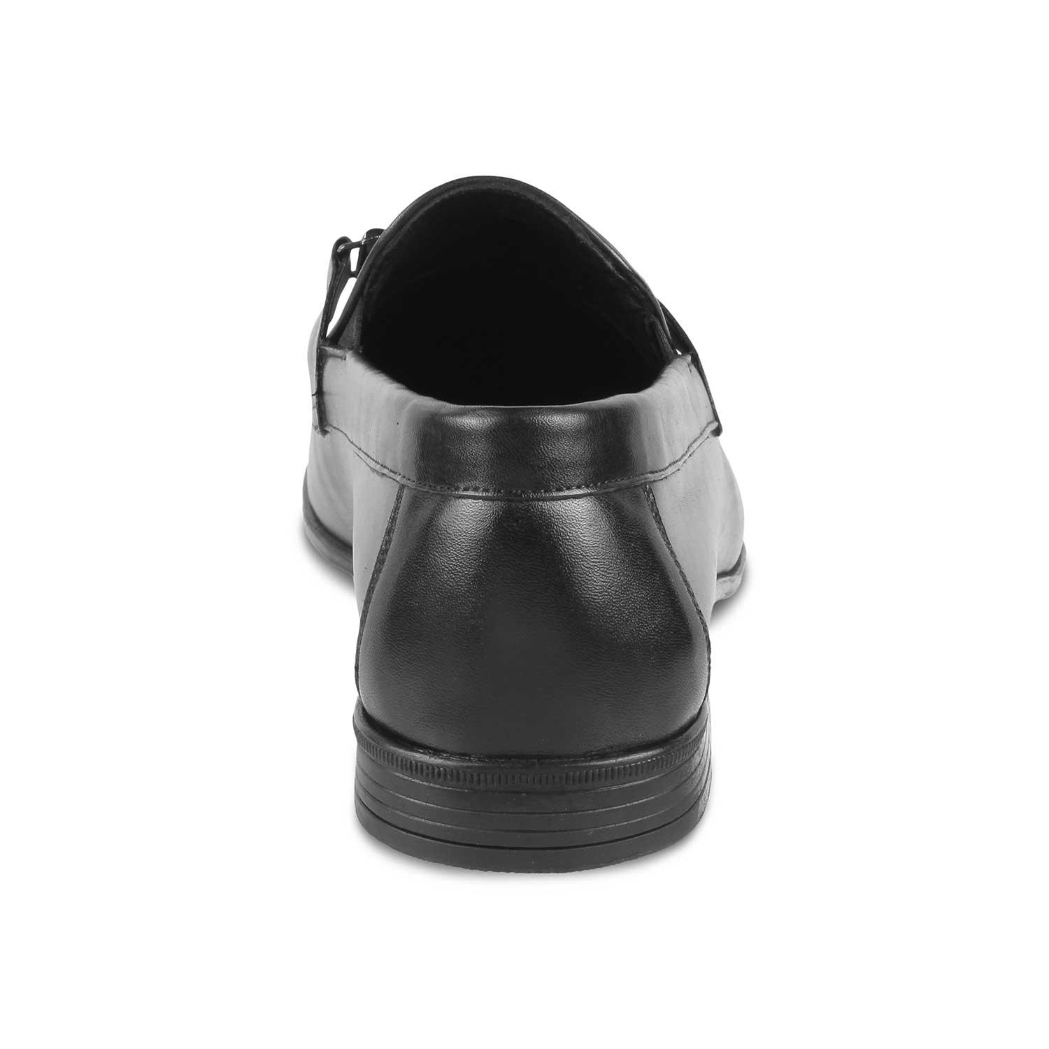 The Salperton Black Men's Leather Loafers Tresmode - Tresmode