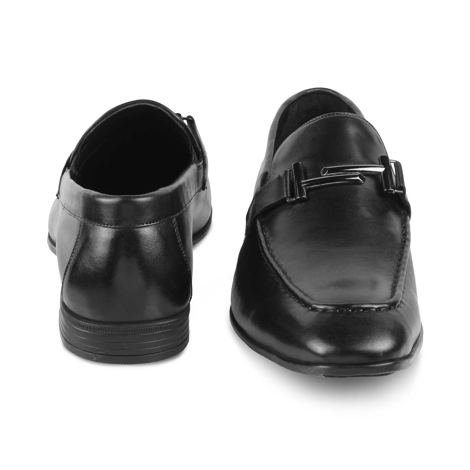 The Salperton Black Men's Leather Loafers Tresmode - Tresmode