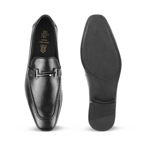 The Salperton Black Men's Leather Loafers Tresmode - Tresmode