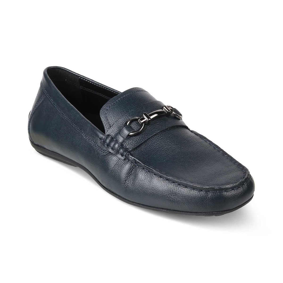 The Sandee Blue Men's Leather Driving Loafers Tresmode - Tresmode