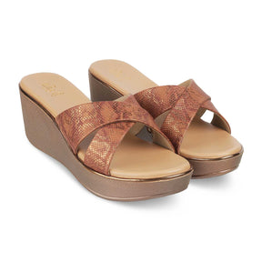 The Savvy Bronze Women's Dress Wedge Sandals Tresmode - Tresmode