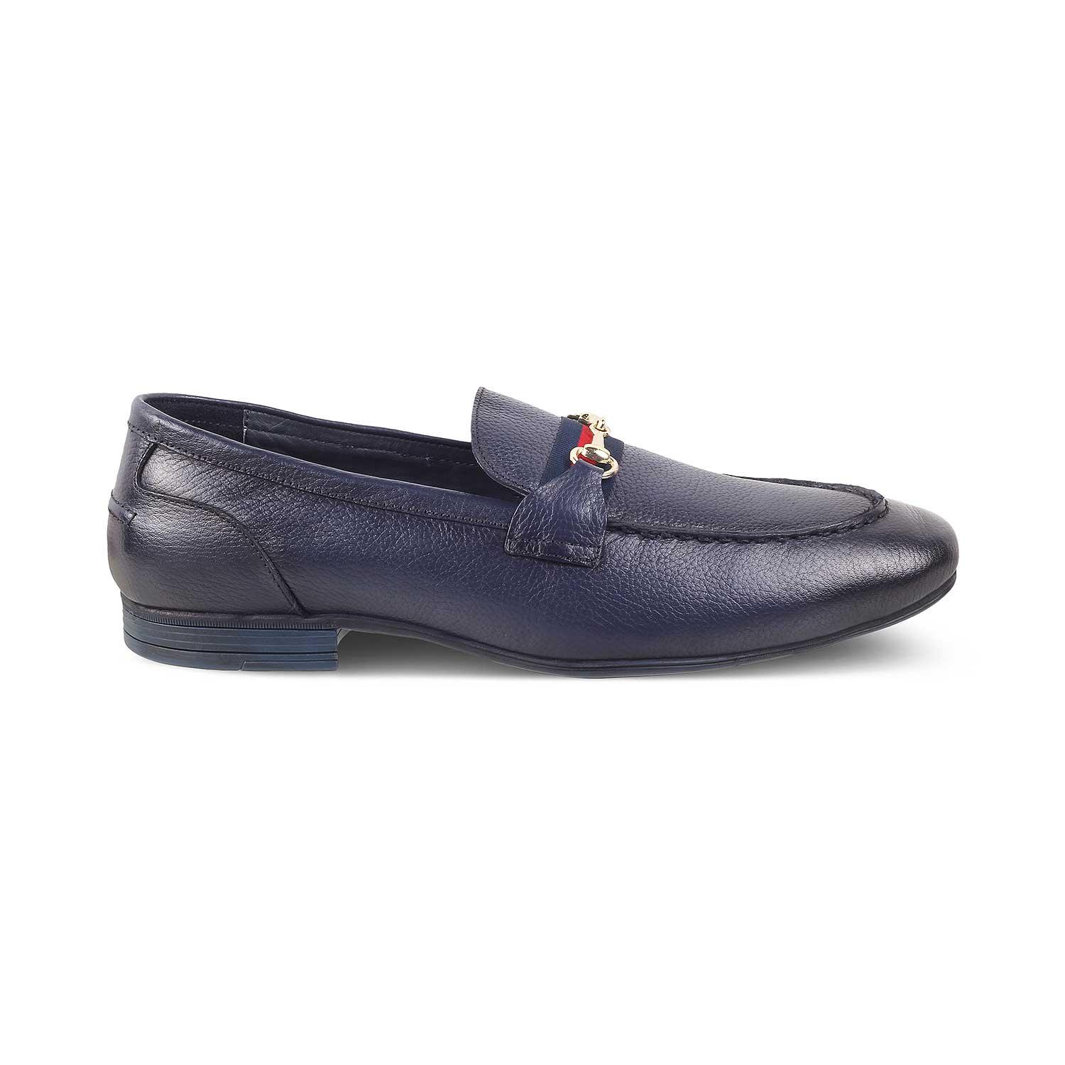 The Sen Blue Men's Leather Loafers Tresmode - Tresmode