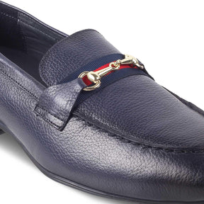 The Sen Blue Men's Leather Loafers Tresmode - Tresmode