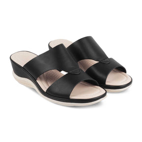 The Shigish-2 Black Women's Casual Wedge Sandals Tresmode - Tresmode