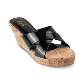 The Simmy Black Women's Dress Wedges Tresmode - Tresmode