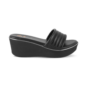 The Skledge Black Women's Dress Wedge Sandals Tresmode - Tresmode