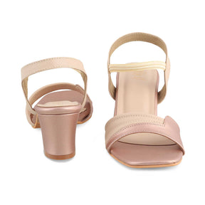 The Slok Pink Women's Dress Block Heel Sandals Tresmode - Tresmode