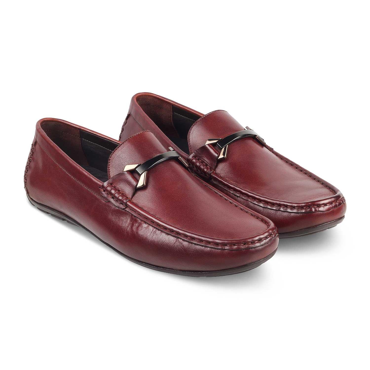 The Sobuck Tan Men's Leather Driving Loafers Tresmode - Tresmode