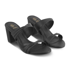 The Sofia Black Women's Casual Block Heel Sandals Tresmode - Tresmode