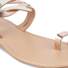 The Strappy Champagne Women's Casual Flats Tresmode - Tresmode