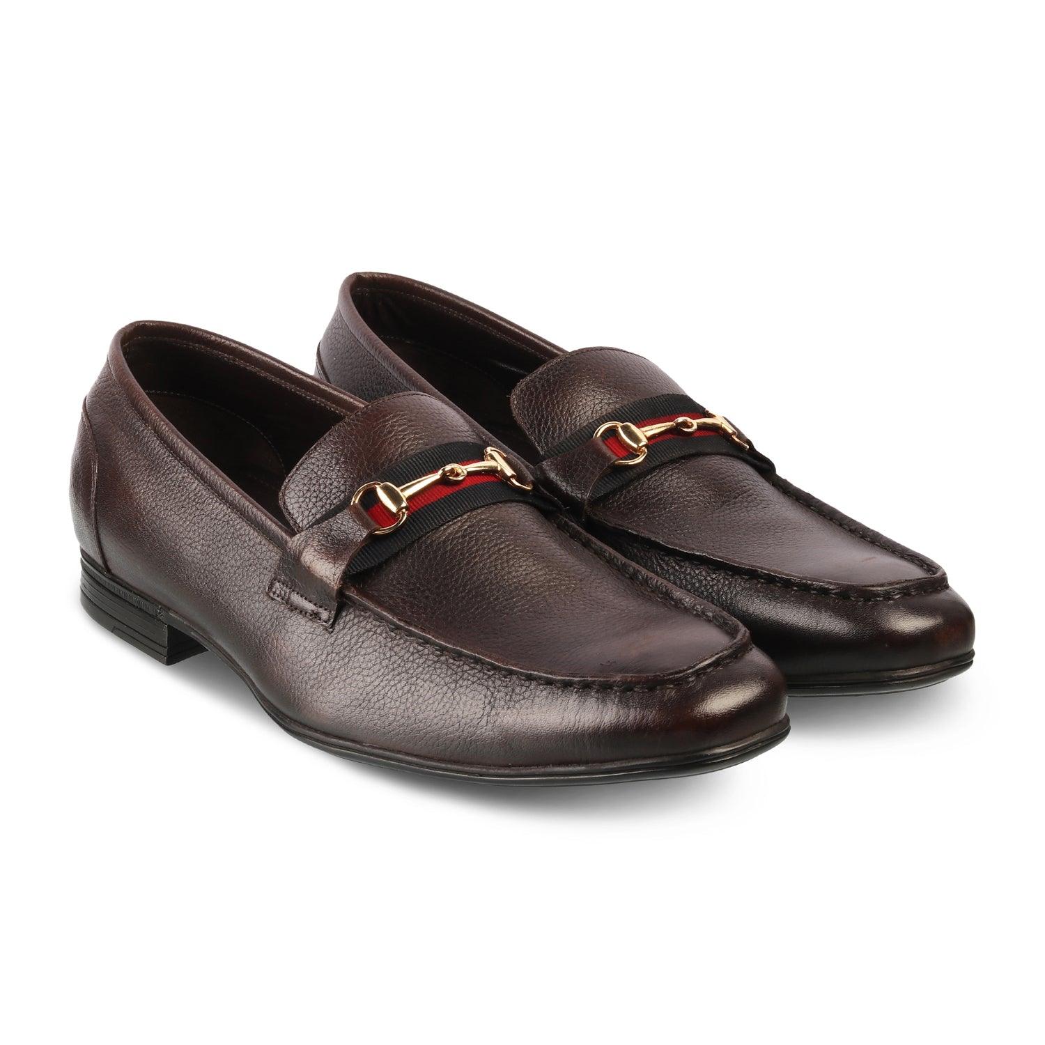 The Suchi Brown Mens Leather Loafers - Tresmode