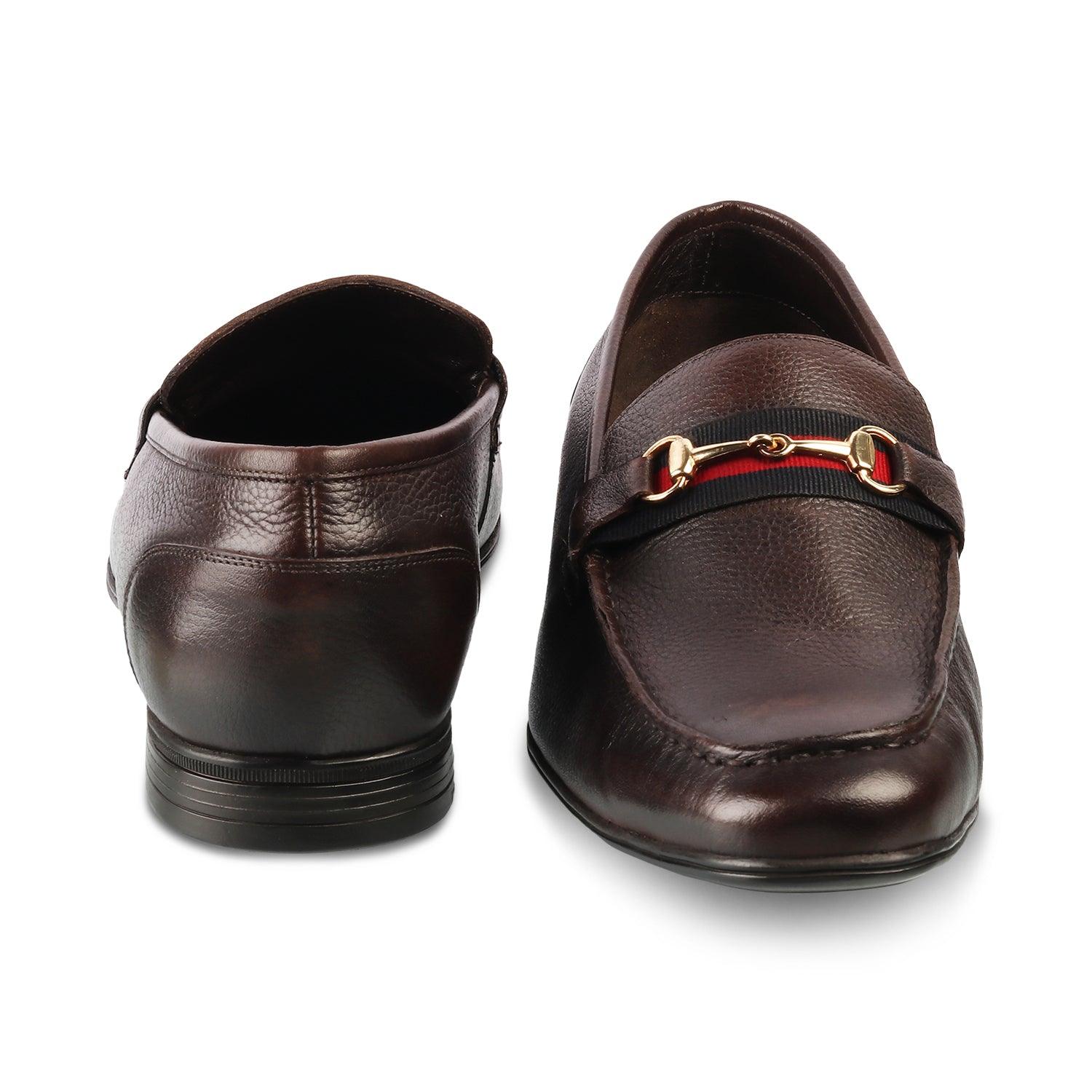 The Suchi Brown Mens Leather Loafers - Tresmode