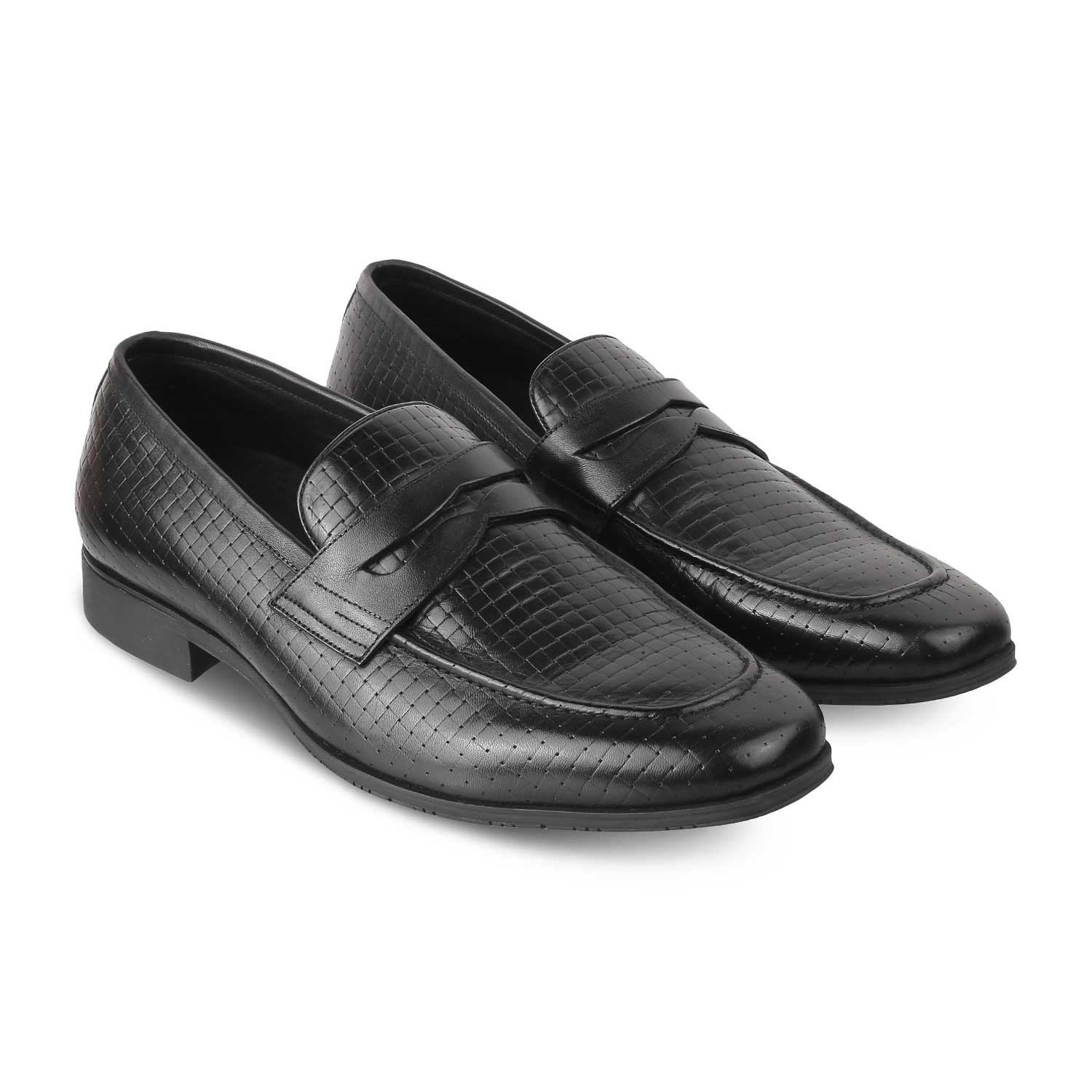 The Super Black Men's Penny Loafers - Tresmode