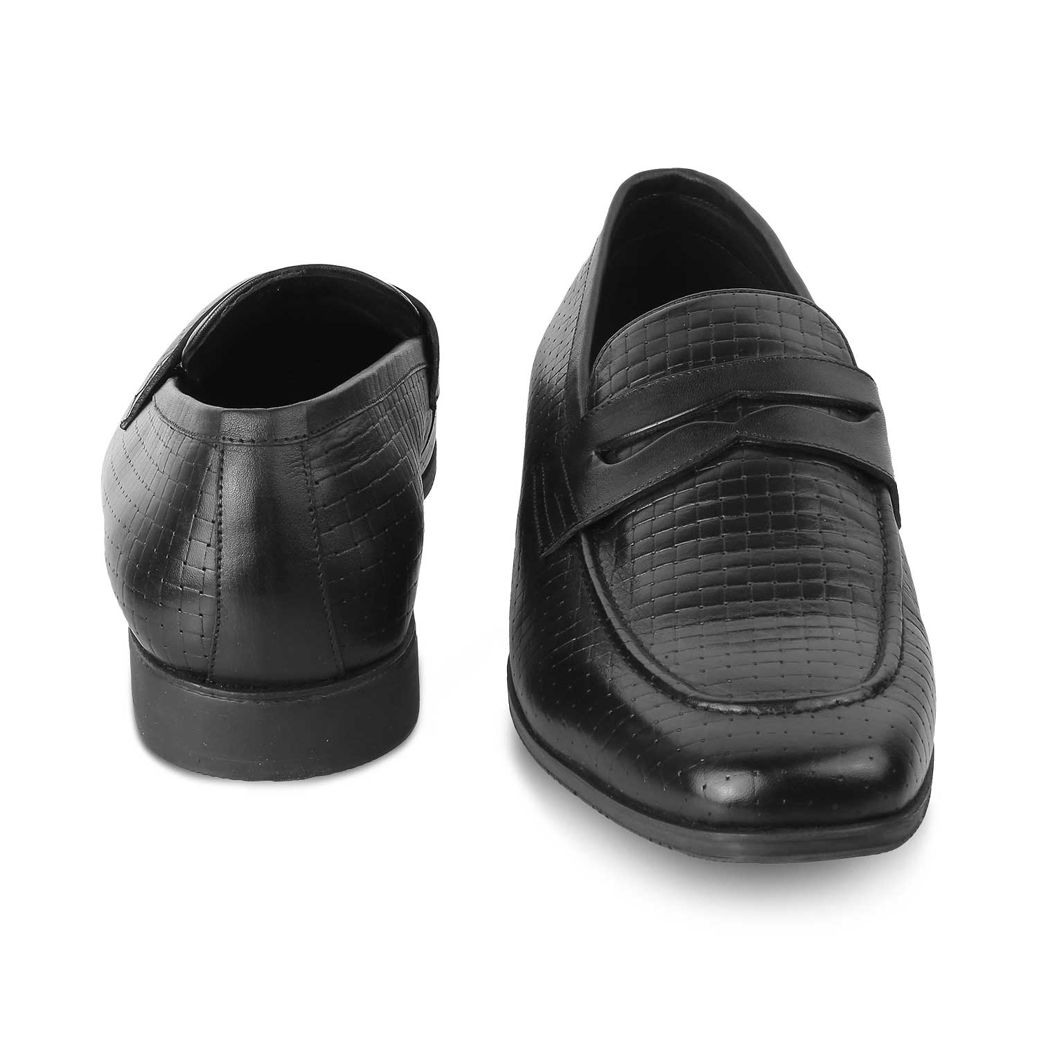 The Super Black Men's Penny Loafers - Tresmode