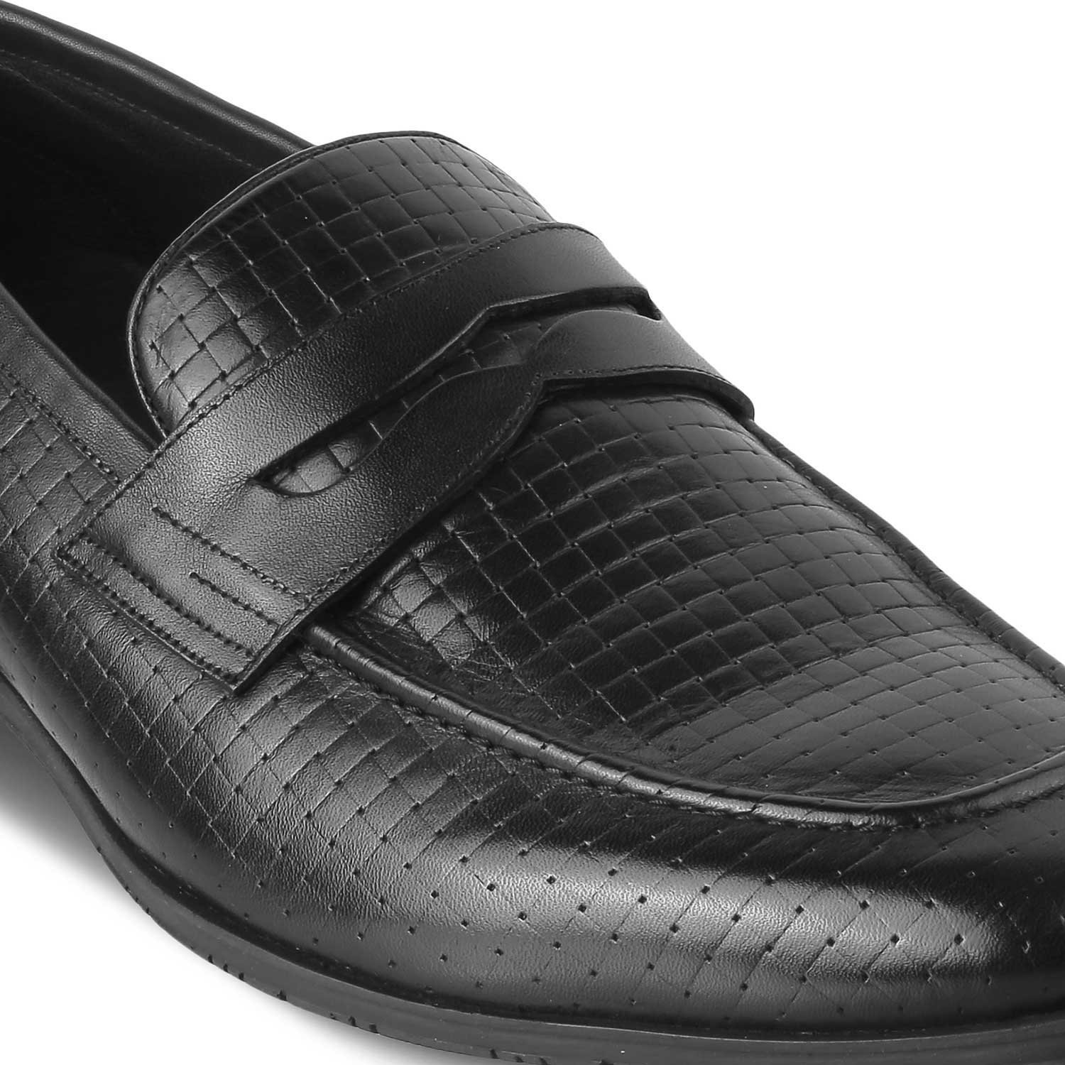 The Super Black Men's Penny Loafers - Tresmode