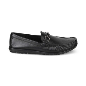 The Uffizi Black Men's Leather Loafers Tresmode - Tresmode