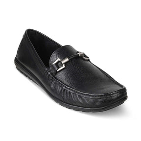 The Uffizi Black Men's Leather Loafers Tresmode - Tresmode