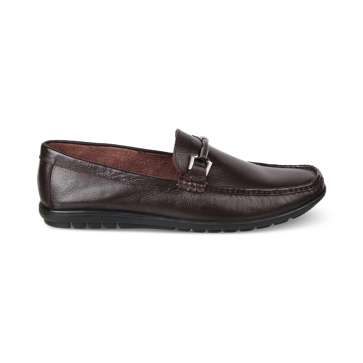 The Uffizi Brown Men's Leather Loafers Tresmode - Tresmode