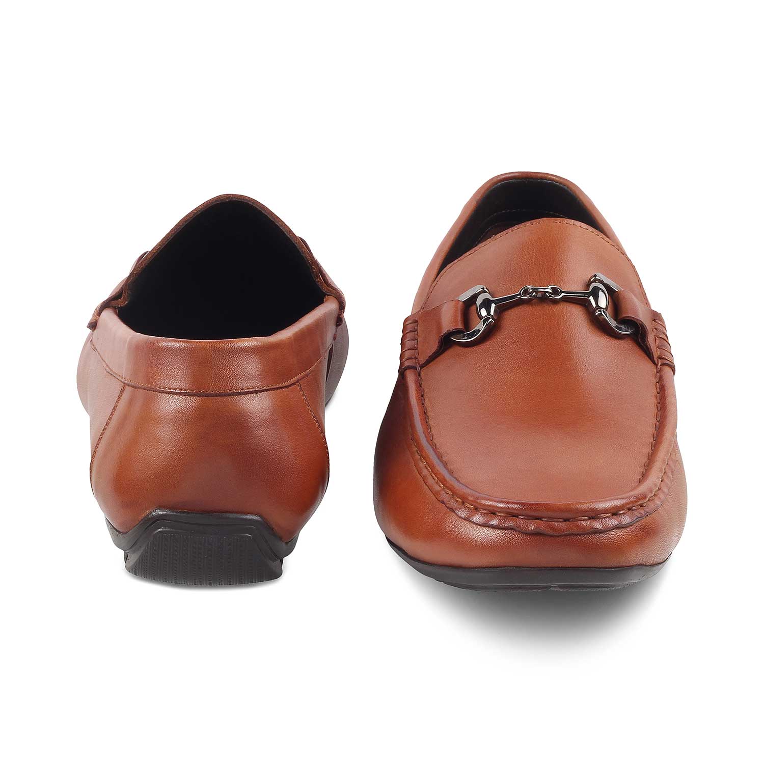 The Votterdam Tan Men's Leather Driving Loafers Tresmode - Tresmode