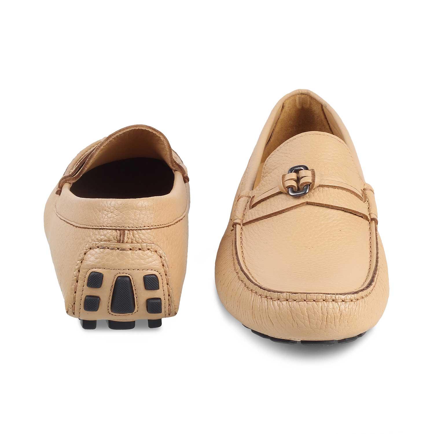 The Yacht Tan Men's Handcrafted Leather Driving Loafers Tresmode - Tresmode